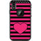 Polka Dots and Stripes Heart in Pink LifeProof Fre iPhone Skin