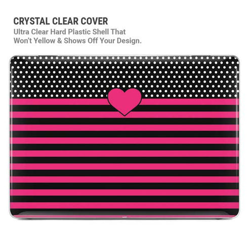 Polka Dots and Stripes Heart in Pink MacBook Pro 16in (2019-20) Case plus Skin