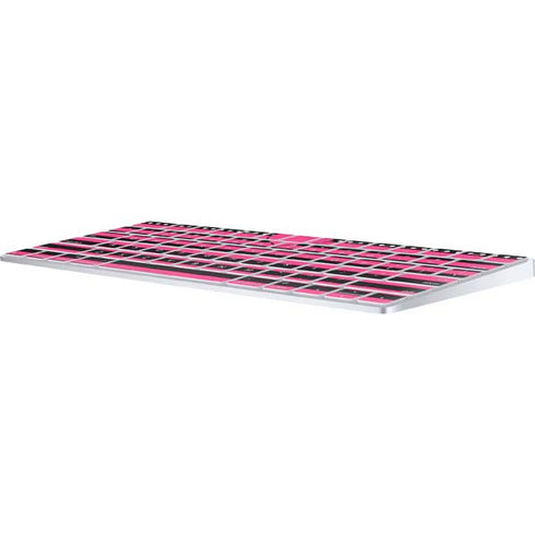 Polka Dots and Stripes Heart in Pink Magic Keyboard Skin