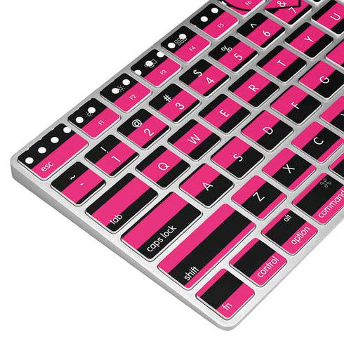 Polka Dots and Stripes Heart in Pink Magic Keyboard Skin
