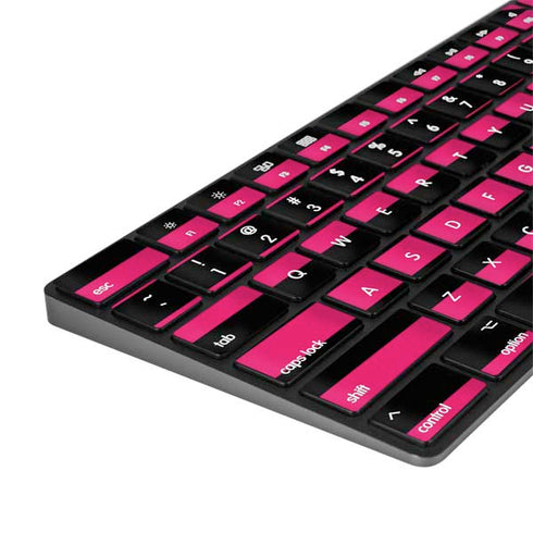 Polka Dots and Stripes Heart in Pink Magic Keyboard with Numeric Keypad Skin
