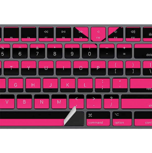 Polka Dots and Stripes Heart in Pink Magic Keyboard with Numeric Keypad Skin