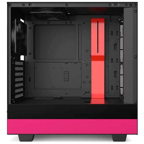 Polka Dots and Stripes Heart in Pink NZXT H510 Compact ATX Mid-Tower Case Skin