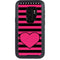 Polka Dots and Stripes Heart in Pink Otterbox Defender Galaxy Skin