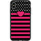 Polka Dots and Stripes Heart in Pink Otterbox Symmetry iPhone Skin