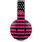 Polka Dots and Stripes Heart in Pink PlayStation 4 Gold Wireless Headset Skin