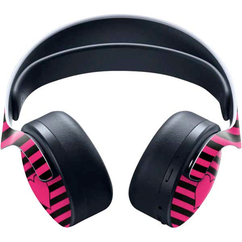 Polka Dots and Stripes Heart in Pink PULSE 3D Wireless Headset for PS5 Skin