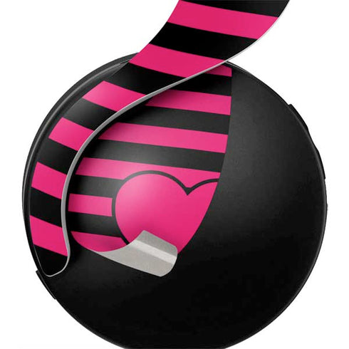 Polka Dots and Stripes Heart in Pink PULSE 3D Wireless Headset for PS5 Skin