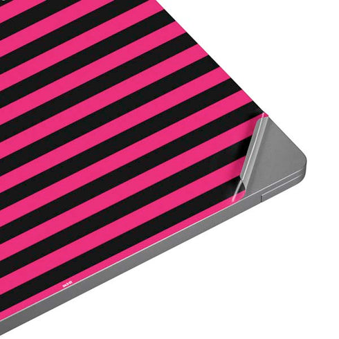 Polka Dots and Stripes Heart in Pink Universal Laptop 11in (8.8 x 6.2in) Skin