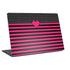 Polka Dots and Stripes Heart in Pink Universal Laptop 14in (11.4 x 8.2in) Skin