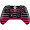 Polka Dots and Stripes Heart in Pink Xbox One Controller Skin