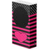 Polka Dots and Stripes Heart in Pink Xbox Series S Console Skin