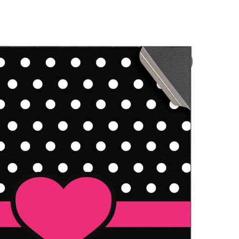 Polka Dots and Stripes Heart in Pink Xbox Series X Console Skin