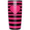 Polka Dots and Stripes Heart in Pink Yeti 20oz Tumbler Skin