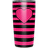 Polka Dots and Stripes Heart in Pink Yeti 20oz Tumbler Skin