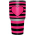 Polka Dots and Stripes Heart in Pink Yeti 30oz Rambler Tumbler Skin