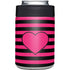 Polka Dots and Stripes Heart in Pink Yeti Colster Can Insulator Skin