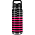 Polka Dots and Stripes Heart in Pink YETI Rambler 26oz Bottle Skin