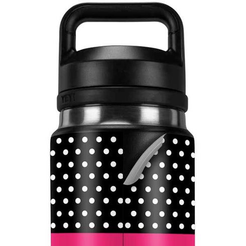 Polka Dots and Stripes Heart in Pink YETI Rambler 26oz Bottle Skin