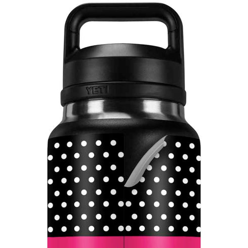 Polka Dots and Stripes Heart in Pink YETI Rambler 36oz Bottle Skin