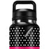 Polka Dots and Stripes Heart in Pink YETI Rambler 36oz Bottle Skin