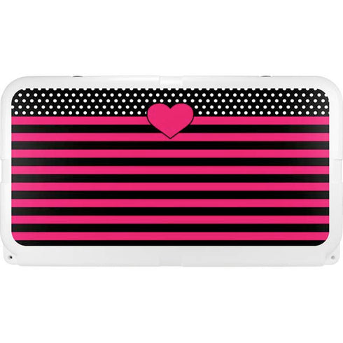 Polka Dots and Stripes Heart in Pink YETI Tundra 75 Hard Cooler Skin