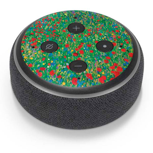 Gustav Klimt Poppy Field Amazon Echo Dot Skin