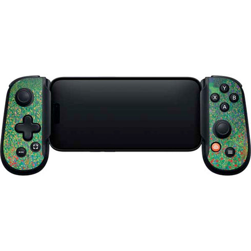 Poppy Field by Gustav Klimt Backbone One for iPhone Game Controller Skin