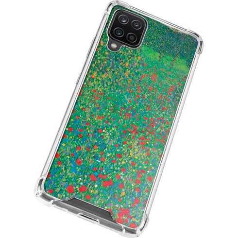 Gustav Klimt Poppy Field Galaxy A12 Clear Case