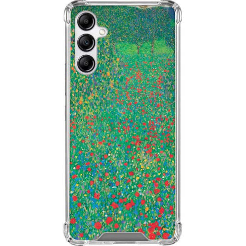 Gustav Klimt Poppy Field Galaxy A14 5G Clear Case