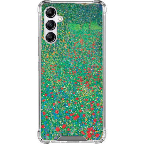 Poppy Field by Gustav Klimt Galaxy A15 5G Clear Case