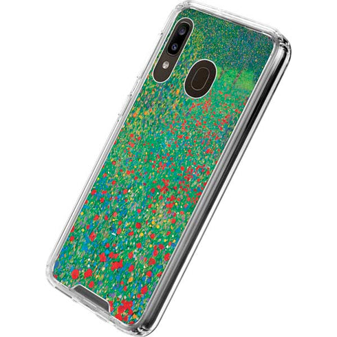 Gustav Klimt Poppy Field Galaxy A30 Clear Case
