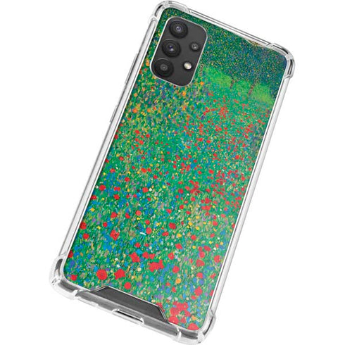 Gustav Klimt Poppy Field Galaxy A32 5G Clear Case