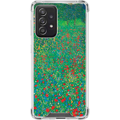 Gustav Klimt Poppy Field Galaxy A52 5G Clear Case