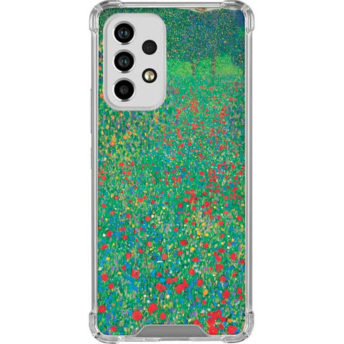 Gustav Klimt Poppy Field Galaxy A53 5G Clear Case