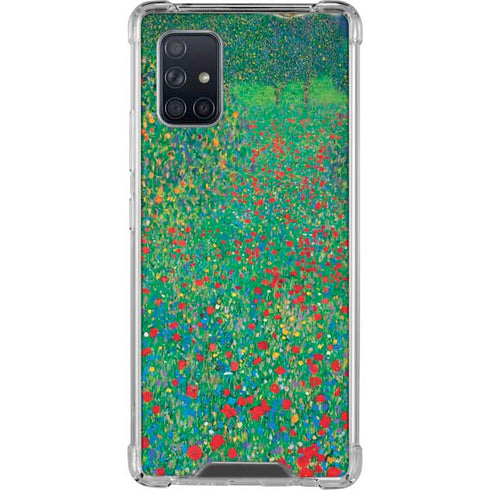 Gustav Klimt Poppy Field Galaxy A71 5G Clear Case