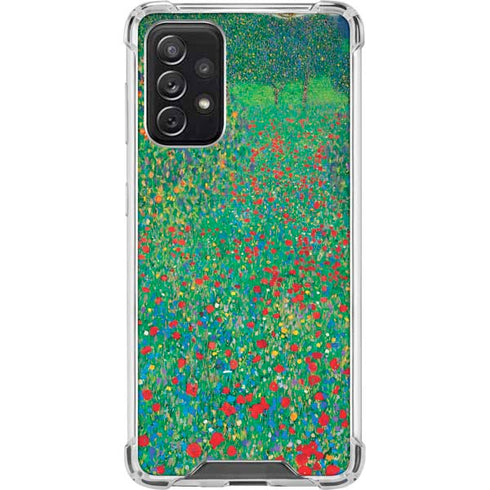 Gustav Klimt Poppy Field Galaxy A72 5G Clear Case