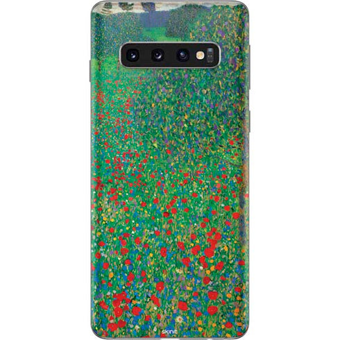 Gustav Klimt Poppy Field Galaxy S10 Skin