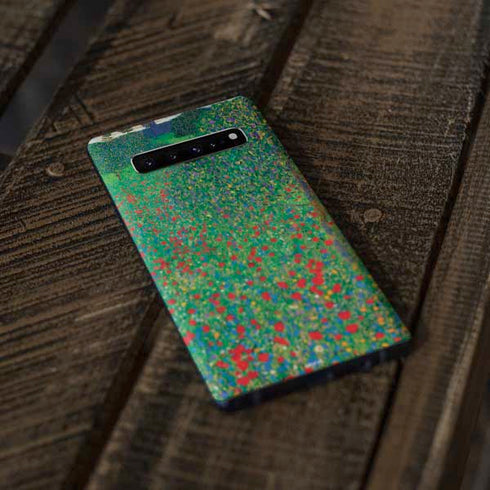 Gustav Klimt Poppy Field Galaxy S10 Skin