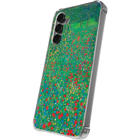 Poppy Field by Gustav Klimt Galaxy S24 Plus Clear Case