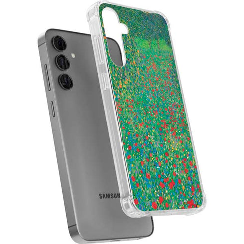 Poppy Field by Gustav Klimt Galaxy S24 Plus Clear Case