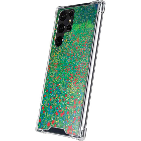 Poppy Field by Gustav Klimt Galaxy S24 Ultra Clear Case