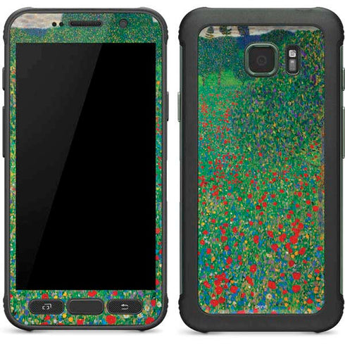 Gustav Klimt Poppy Field Galaxy S7 Active Skin