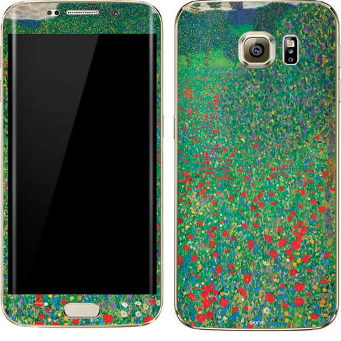 Gustav Klimt Poppy Field Galaxy S7 Edge Skin