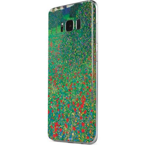 Gustav Klimt Poppy Field Galaxy S8 Skin