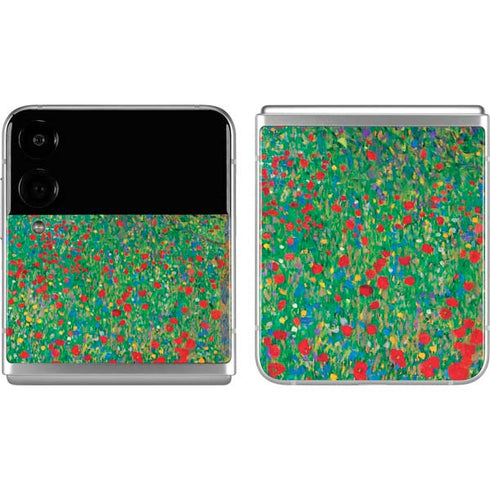 Gustav Klimt Poppy Field Galaxy Z Flip4 5G Skin