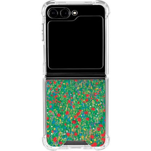 Poppy Field by Gustav Klimt Galaxy Z Flip5 5G Clear Case