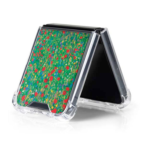 Poppy Field by Gustav Klimt Galaxy Z Flip5 5G Clear Case