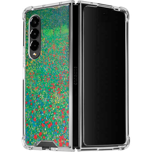 Gustav Klimt Poppy Field Galaxy Z Fold4 5G Clear Case