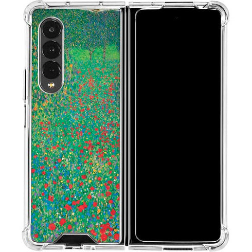 Gustav Klimt Poppy Field Galaxy Z Fold4 5G Clear Case